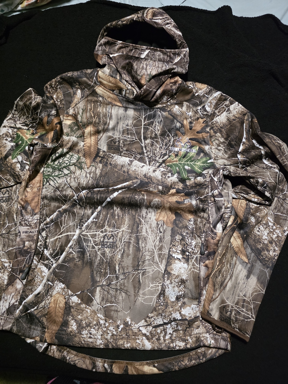 Realtree Camo Men's Hooded Hunting Shirt - Brown/Green